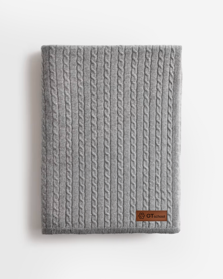 Cable Knit Cashmere Throw