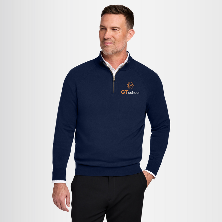 Brooks Brothers® Cotton Stretch 1/4-Zip Sweater